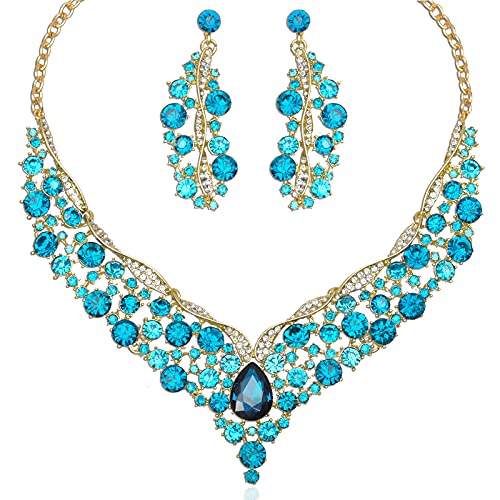 Elegant-Austrian-Crystal-V-Shaped-Statement-Necklace-Earrings-Set-Bridal-Wedding-Prom-Costume-Jewelry-For-Bride-Bridesmaid