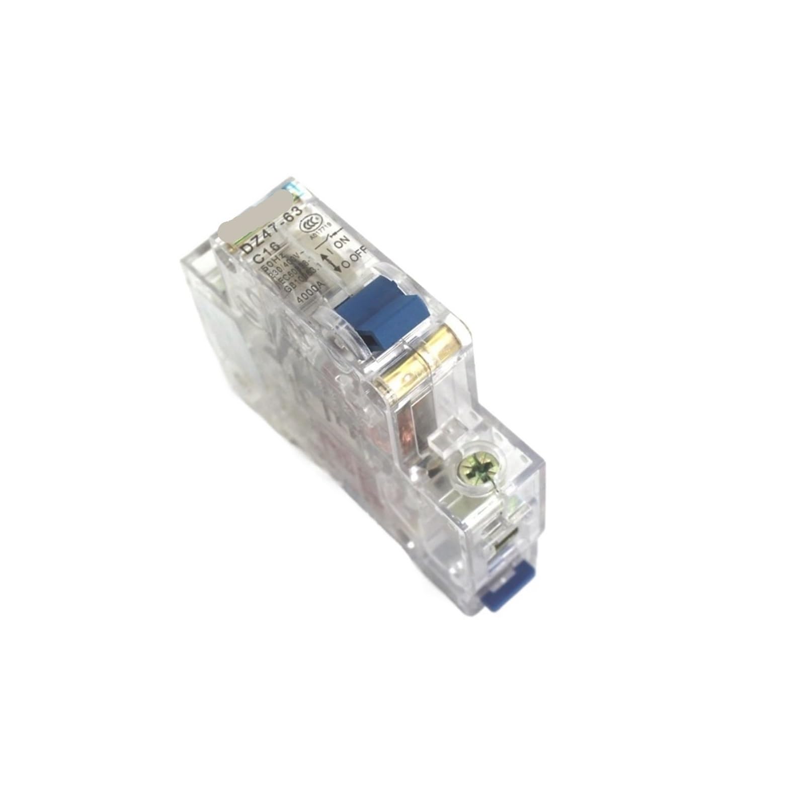 Mini disjoncteur 1P 20A transparent pour détecter rapidement les pannes