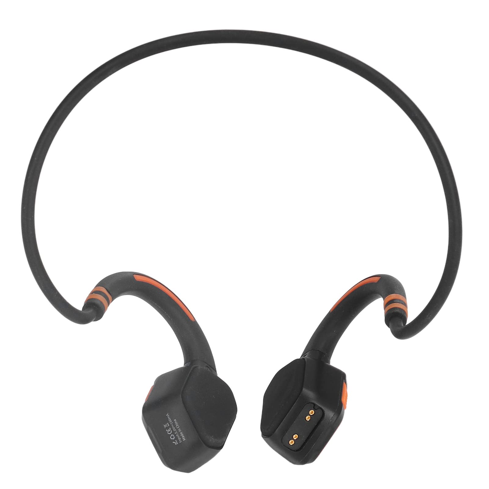 Naroote Auriculares de Conducción ósea, Memoria Interna ABS Recargable 16G IP68 Resistente Al Agua Profunda Magnético Ligero 5.1 Auriculares de Natación para Montar (Orange)