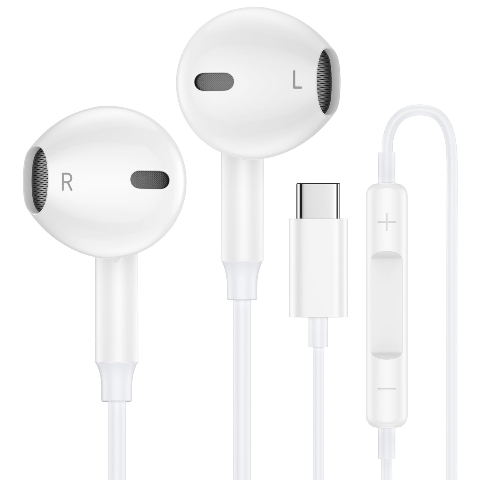 USB C Headphones Wired Earbuds for iPhone 17 Air 17e 16e 16 Pro Max 15 Pro Max 16