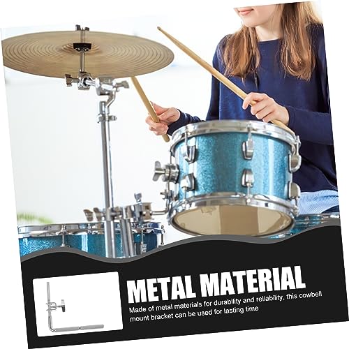 Soporte extensible ajustable para cowbell Vaguelly, abrazadera para hardware de batería y percusión, compatible con cowbells estándar miniatura 3