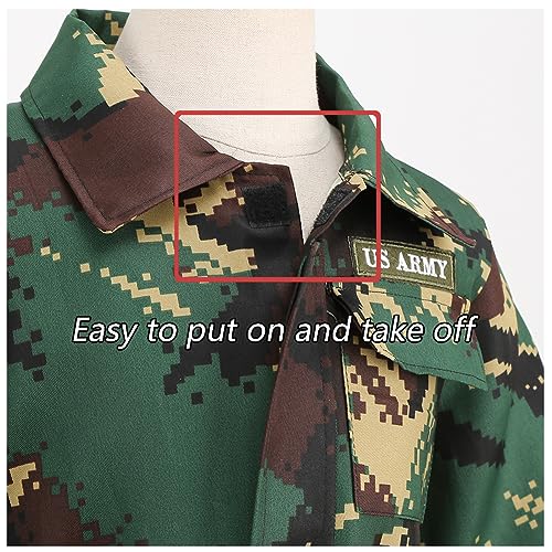 Yolsun Camo Combat Army Costume For Kids,Camouflage Military Soldier Uniform For Boys thumb #5