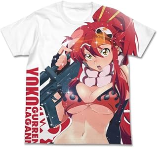 天元突破グレンラガン ヨーコ フルグラフィックTシャツ ホワイト XLサイズ