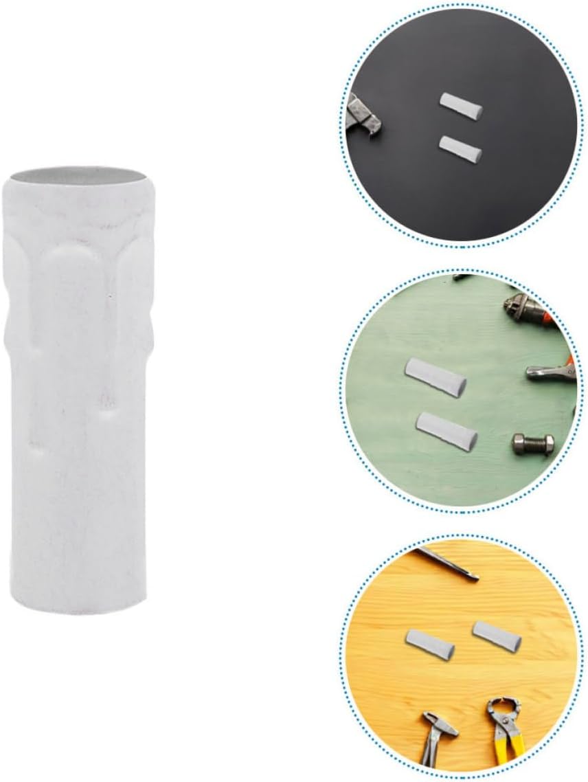 10pcs White Iron Drip Candle Socket Covers for E14 Base, Quick and Easy Installation, Enhance Home Aesthetic, Elegant European Style for Lighting Fixtures and Chandeliers