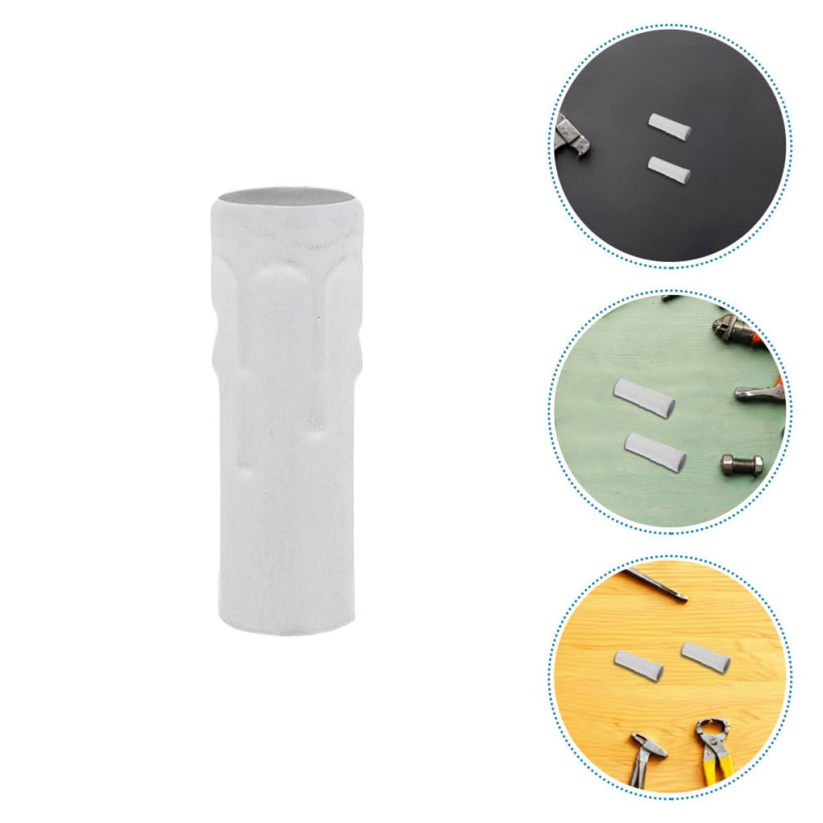 Alasum 10pcs European Style Crystal Candle Socket Covers for E14 Base, White Iron Candle Sleeves with Quick and Easy Installation, for DIY Lighting Fixtures and Chandeliers