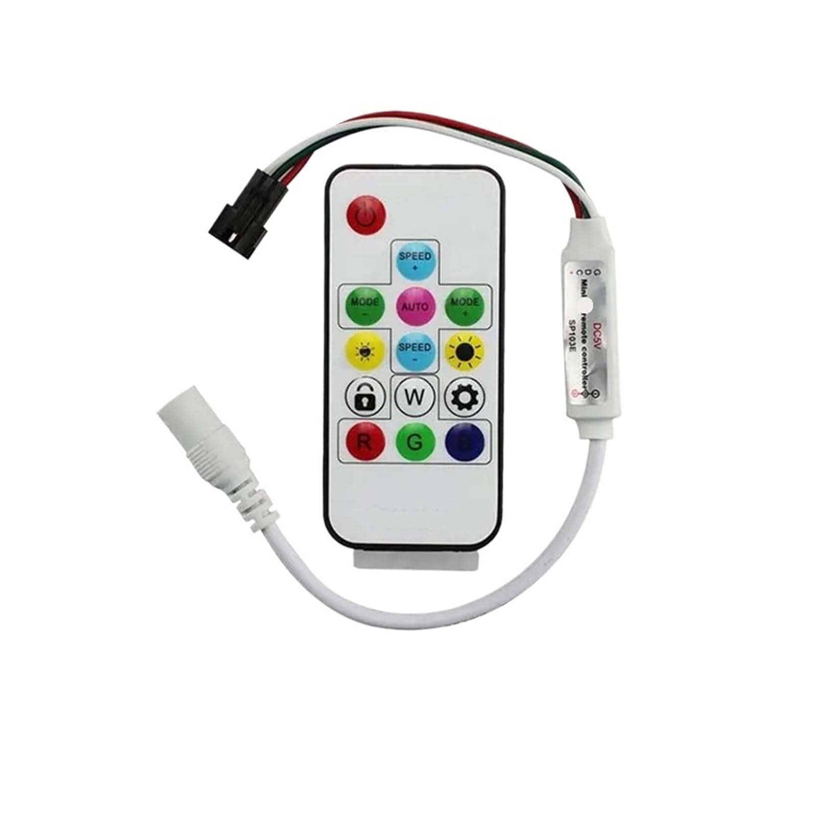2048 pixels gérés par un mini contrôleur LED SP103E avec télécommande - 2