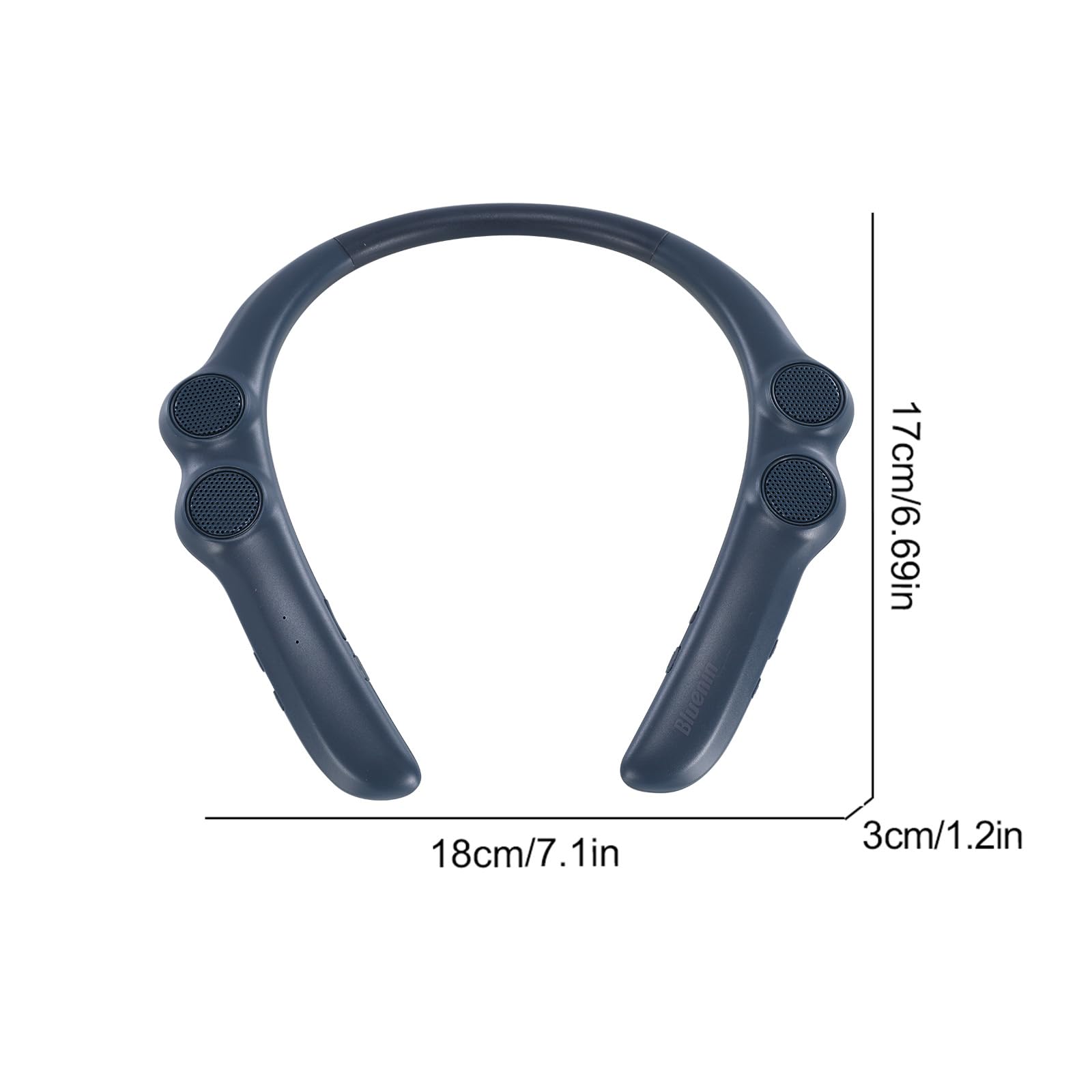 Altoparlante Wireless Con Archetto Da Collo – Suono 3D, 4x5W, Batteria 500mAh, 12 Ore Di Autonomia, IPX4, Bluetooth 5.4, Peso 90g, Microfono Integrato – Nero - 4