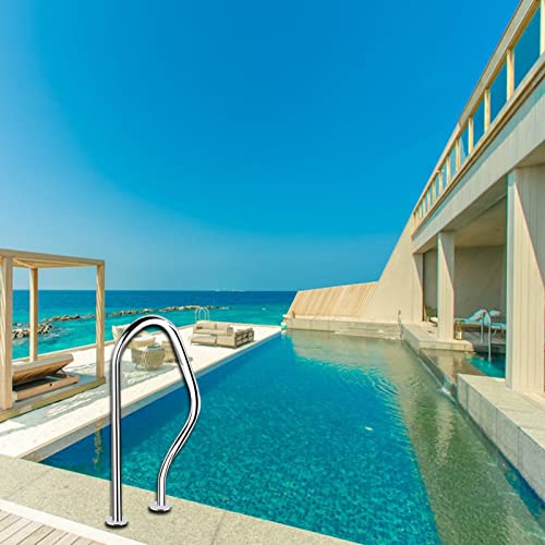 Baranda de piscina acero inoxidable carga 250kg plateada miniatura 1