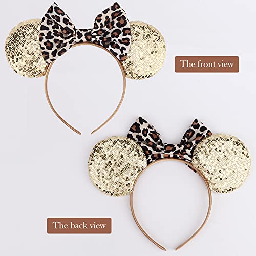 Image of DRESHOW Mouse Ears Bow Headbands Glitter Party Decoration Cosplay Costume for Women