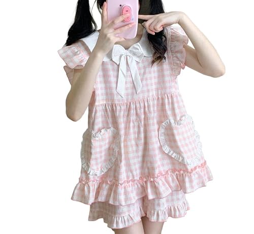 [Lilikakoi] ���[�������s�[�X ���P�l ���f�B�[�X �`�F�b�N�� ���� �p�W���} ���{�� �Z�[���[�� ���� �n�[�g�|�P�b�g �t���� ���� �����s�[�X �~�h���� �s���N ���ꂢ�� ������ ���[���E�F�A ������� ���� ��