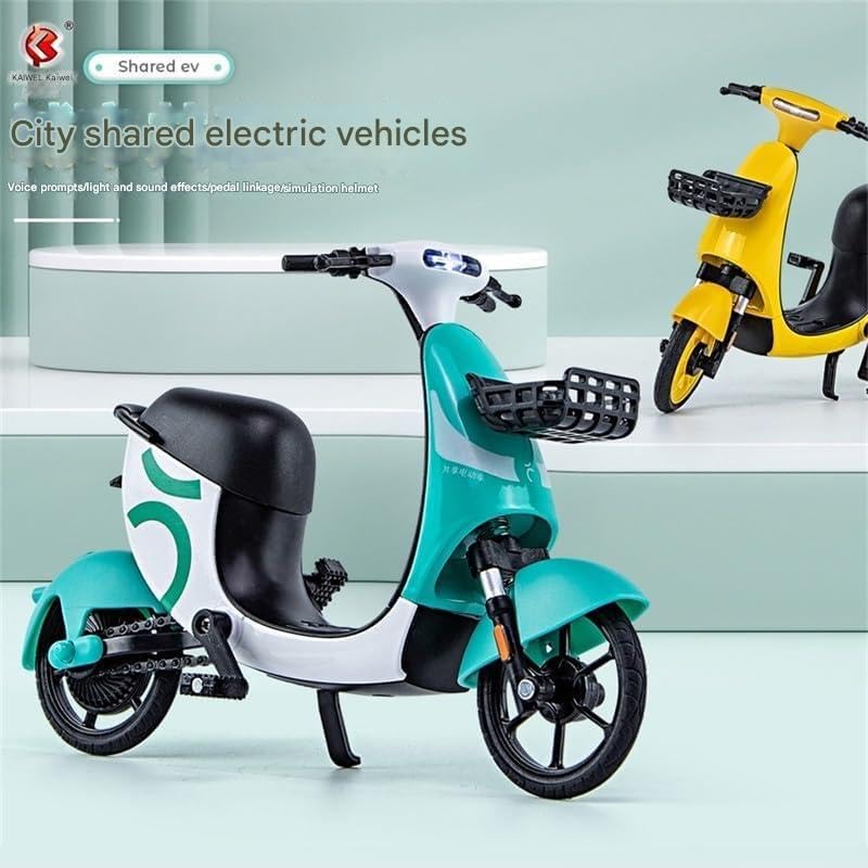 Image of FEXXA Police Motorcycle Toy - Pull Back Motorcycle Toys, Tiny Gift with Music Lighting, Latte Motorcycles Toy for Kids Boys Age 3-8 Year Old [NEW] (1 /10 Urban Sharing Electric Bicycle-Green)