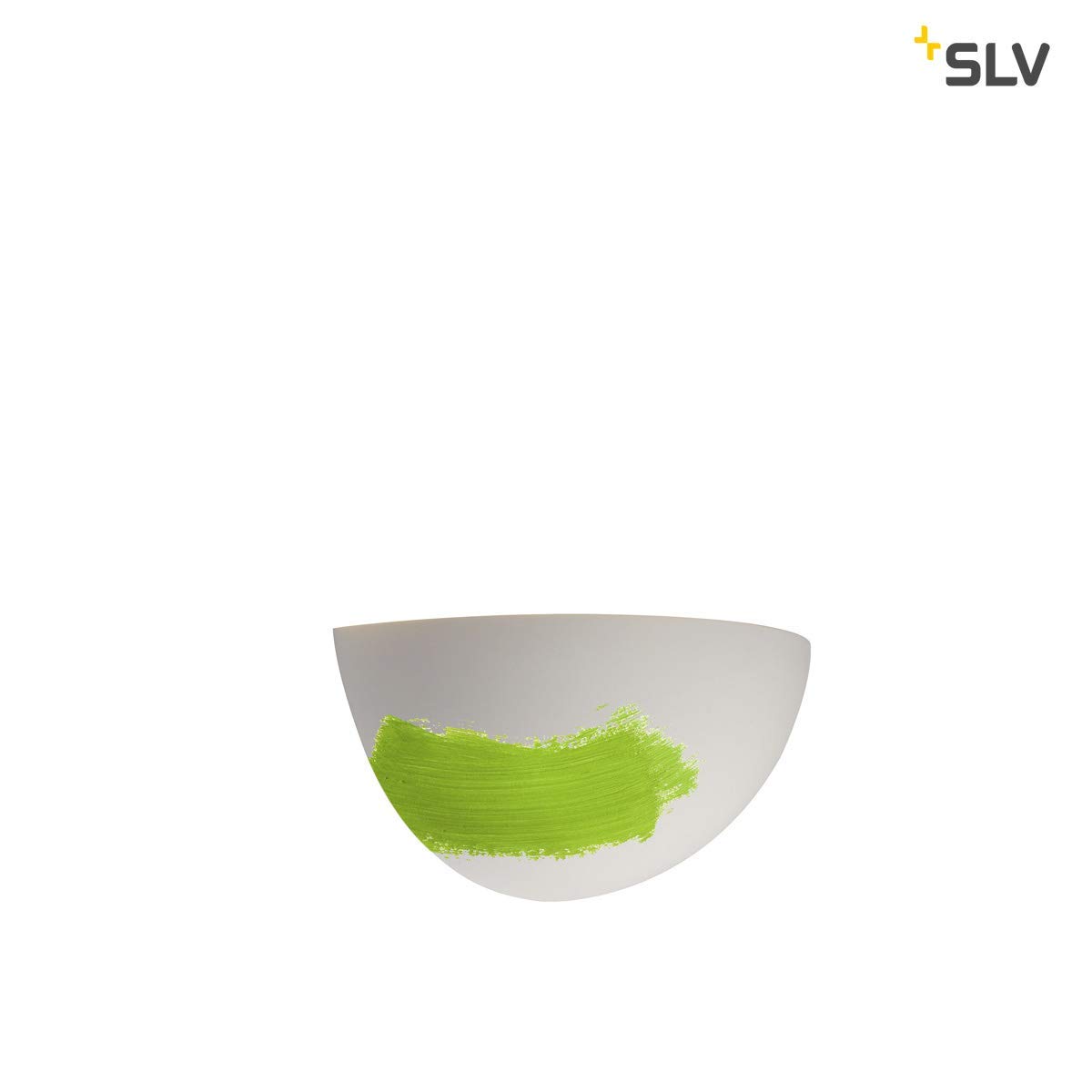 SLV PLASTRA 101 | Wandleuchte, Wandbeleuchtung, weißer Gips überstreichbar mit Wandfarbe | halbrund, indirekter Lichtaustritt, weiß, E14, max. 40 W