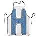 Produktbild Not Applicable Denim Letter Design Großbuchstaben H Muster Jeans Textur Retro Typografie Schürze Unisex für Frauen Männer Kellnerin Chef Home Friseur Küche Gartenarbeit