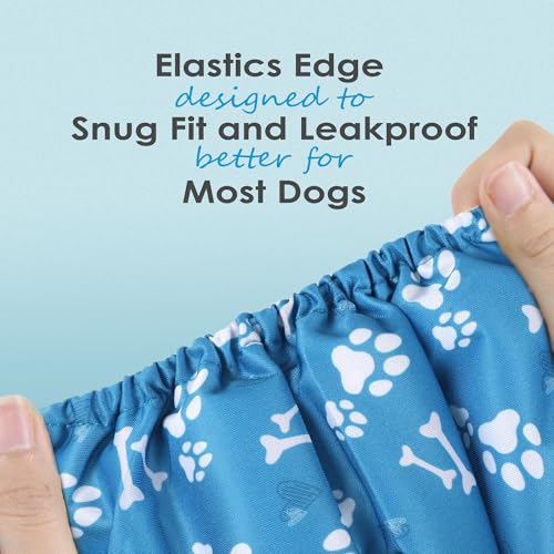 Image of Wegreeco Washable Male Dog Belly Band - Pack of 3 - Washable Male Dog Belly Wrap, Small Doggie Diapers for Doggy Puppy (Bone, Small)
