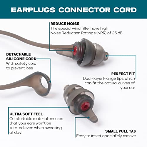 Image of Motorcycle Ear Plugs for Wind Noise Reduction, 2 Pairs Reusable Motorcycle Accessories - Moto Earplugs, Soft Comfortable Hearing Protection for Motorbike, Touring, Racing, Riding - 25dB, Biker Gifts