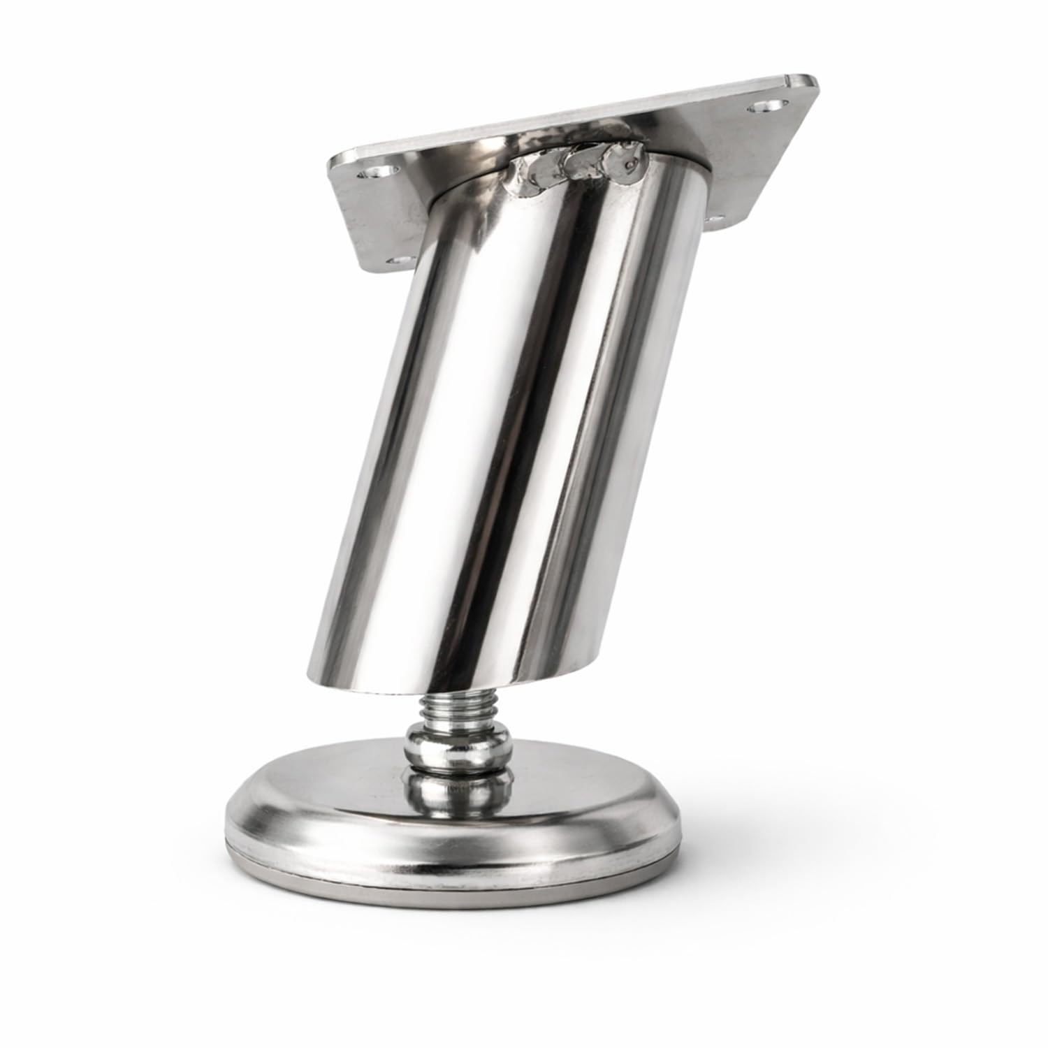 Tablalı Dereceli Ayarlanabilir (8 CM) Krom Metal Baza TV Ünitesi Koltuk Mobilya Ayağı (+2CM)