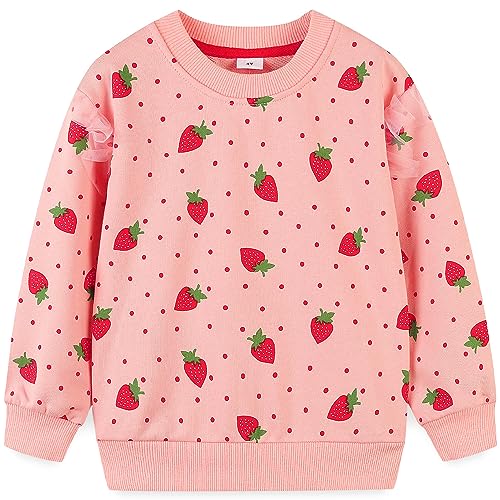 Bumeex Toddler Girl Sweatshirt Clothes Outfit,Cotton Crewneck Chr...