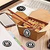 Fulmoon 2 Inch Thank You for Your Order Stickers 5 Star Review Delivery Labels Freshness Food Delivery Accessories 5 Star Rating Reminder for Shopper Grocery Takeout Driver(Round,Black,500 Pcs) #5