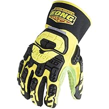 Ironclad mens Work Gloves KONG HIGH ABRASION DEXTERITY IVE , Yellow/Black/Green, Small Pack of 1 US