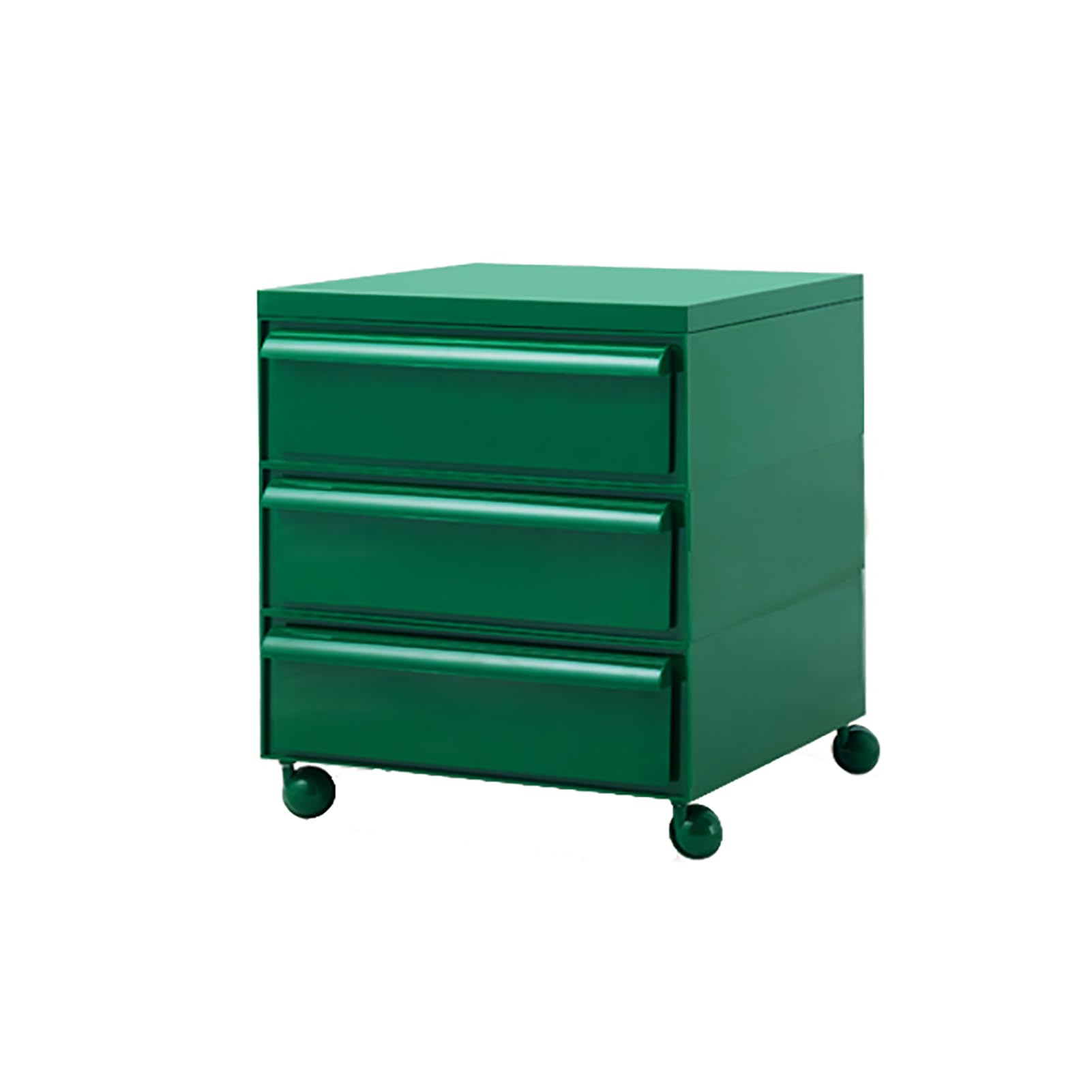 Organisateur de Bacs de Rangement en Plastique à 5 Niveaux, Boîtes De Rangement Empilables, Rotative Table de Nuit avec Tiroir pour Chambre à Coucher, Salon(42x42x50cm(17x17x20inch), Green)