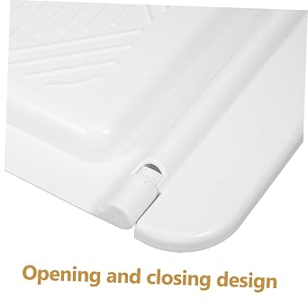 Thickened Plastic Squat Toilet Cover Lid Replacement with Anti-slip Surface Heavy Duty Squatting Pit Toilet Lid for Bathroom Restrooms White