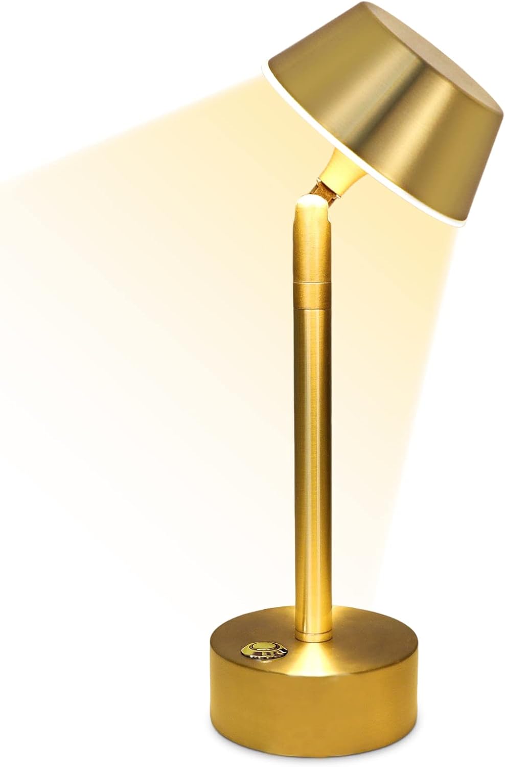 UMEXUS Rechargeable Battery Operated Lamp, Cordless Table Lamp with 3