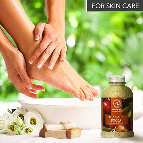 Jojoba Bath Salts 21.16 Oz - Natural Jojoba Oil Best For Bath - Good Sleep - Relaxing - Body Care - Beauty - Calming Sea Salt #TOP7
