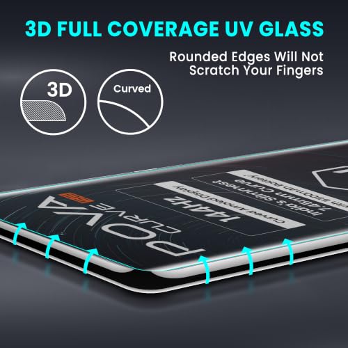 Image of FIRST MART Matte UV Tempered Glass for Lava Agni 2 & Pova Curve 5G, 2 Pack | Anti-Glare Curved Screen Protector, 9H Scratch Resistant, Fingerprint Compatible, Case-Friendly