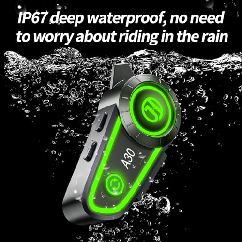 Jzaq A30 Motorcycle Helmet Speakers Helmet Bluetooth Headset Headphone Automatic Answer Music Control,120 Hours Playing Time High Sound Quality System Ultra Thin Cycling/Skiing/Riding 1200 Mah Battery thumb #1