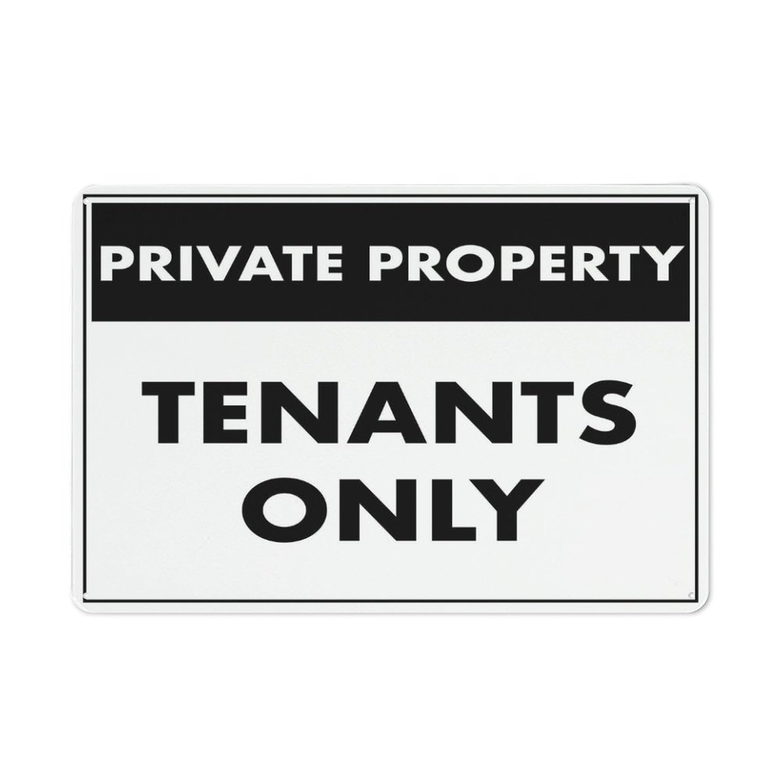 Private Property Tenants Only Retro for Home Garage Farm Garden Bar Coffee Kitchen Wall Decor Tin Sign 8x12 Inch