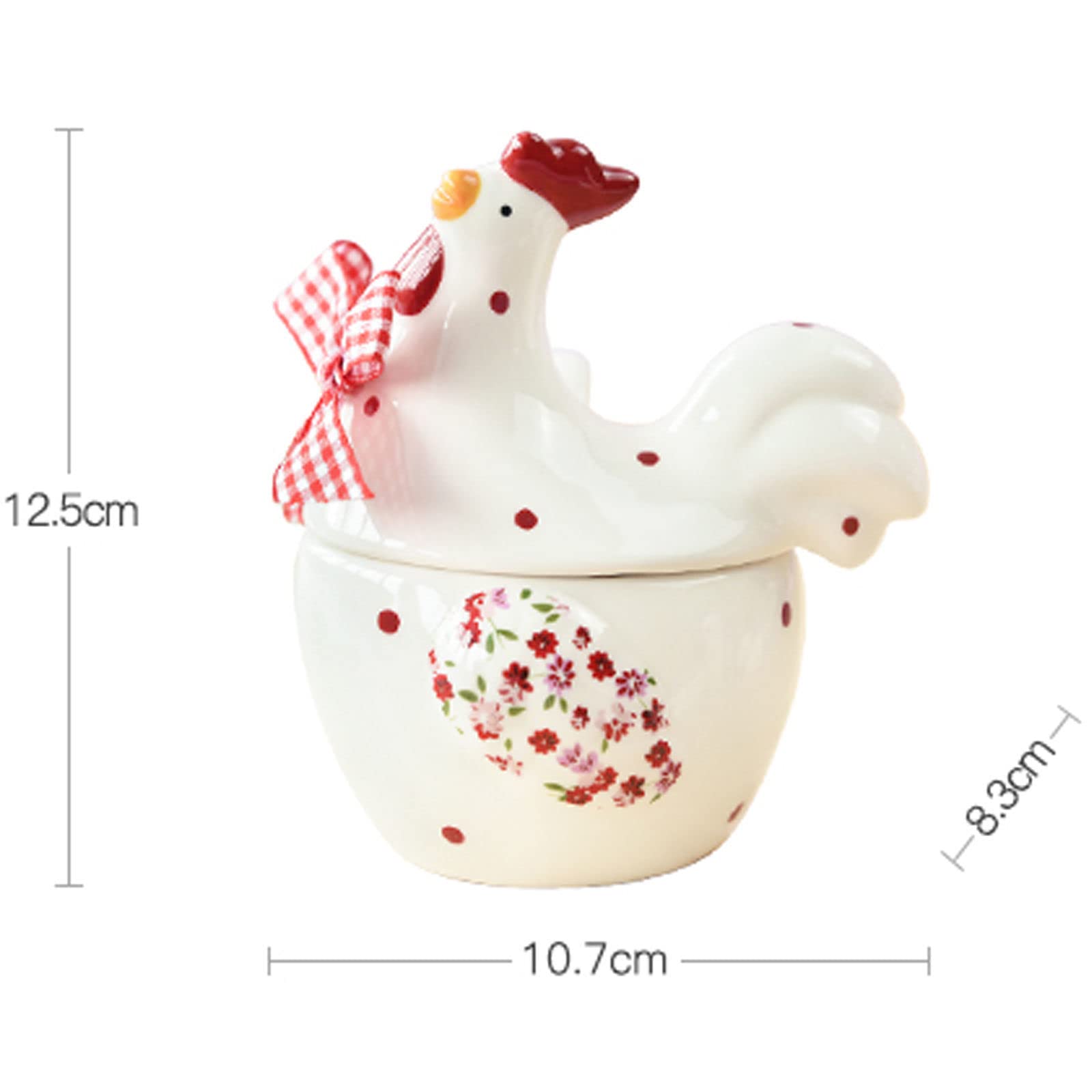 Barattoli di Vetro per la conservazione， Set di barattoli di Sale pastorali in Rilievo， barattoli di spezie in Porcellana con Cucchiaio e Coperchio， contenitori，Floral