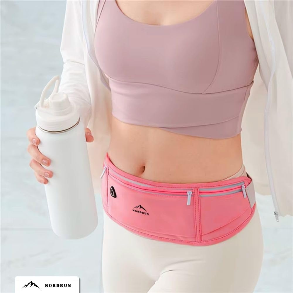 Adjustable and Waterproof Running Belt Suitable for All Phones, Dark Pink, 20 x 10 cm - Image 5