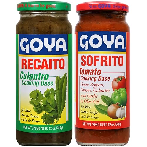 Goya Recaito & Goya Sofrito Cooking Base 2 - 12 Oz Jars (1 of Each)
