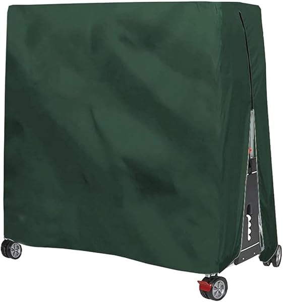 Copertura per tavolo da ping pong in tessuto Oxford 210D, impermeabile, antivento, custodia protettiva per tavoli da ping pong pieghevoli, 165 x 70 x 185 cm, verde - 1
