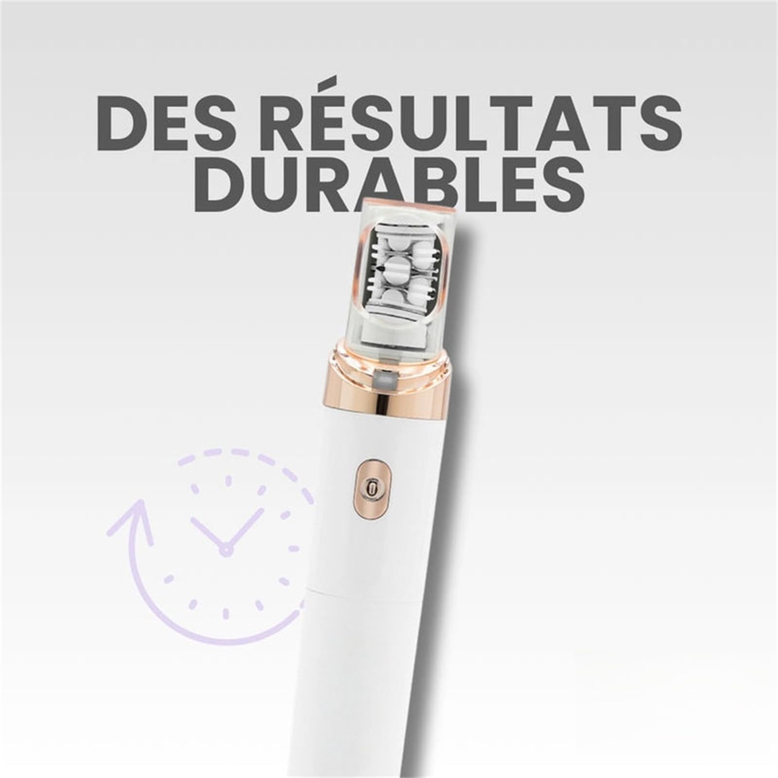 EpilSmooth Pro - Épilateur visage facial femmes électrique 2 en 1 rechargeable avec lumière LED, design compact indolore pour visage menton lèvre supérieure