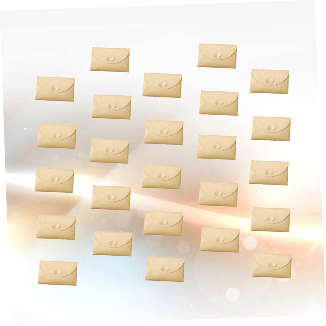 100piezas Candado De Sobres De Papel Kraft Vintage Para Guardar Postales Sobres De Almacenamiento Para Suministros De Bricolaje