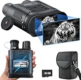 Nightiger Night Vision Binoculars High Resolution 6x5 Excellent Color Optics Built-in 6000mAh Rechargeable Batteries HD Night Vision Goggles with Camera Night Vision Monocular Telescope Binoculars
