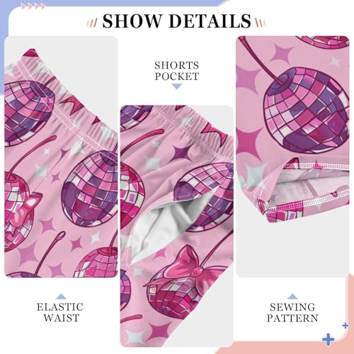 Pajama Bottoms, Mirror Ball with Bow Sleeping Pant Lounge Wear Pajamas Long Pants Sleepwear Pjs4