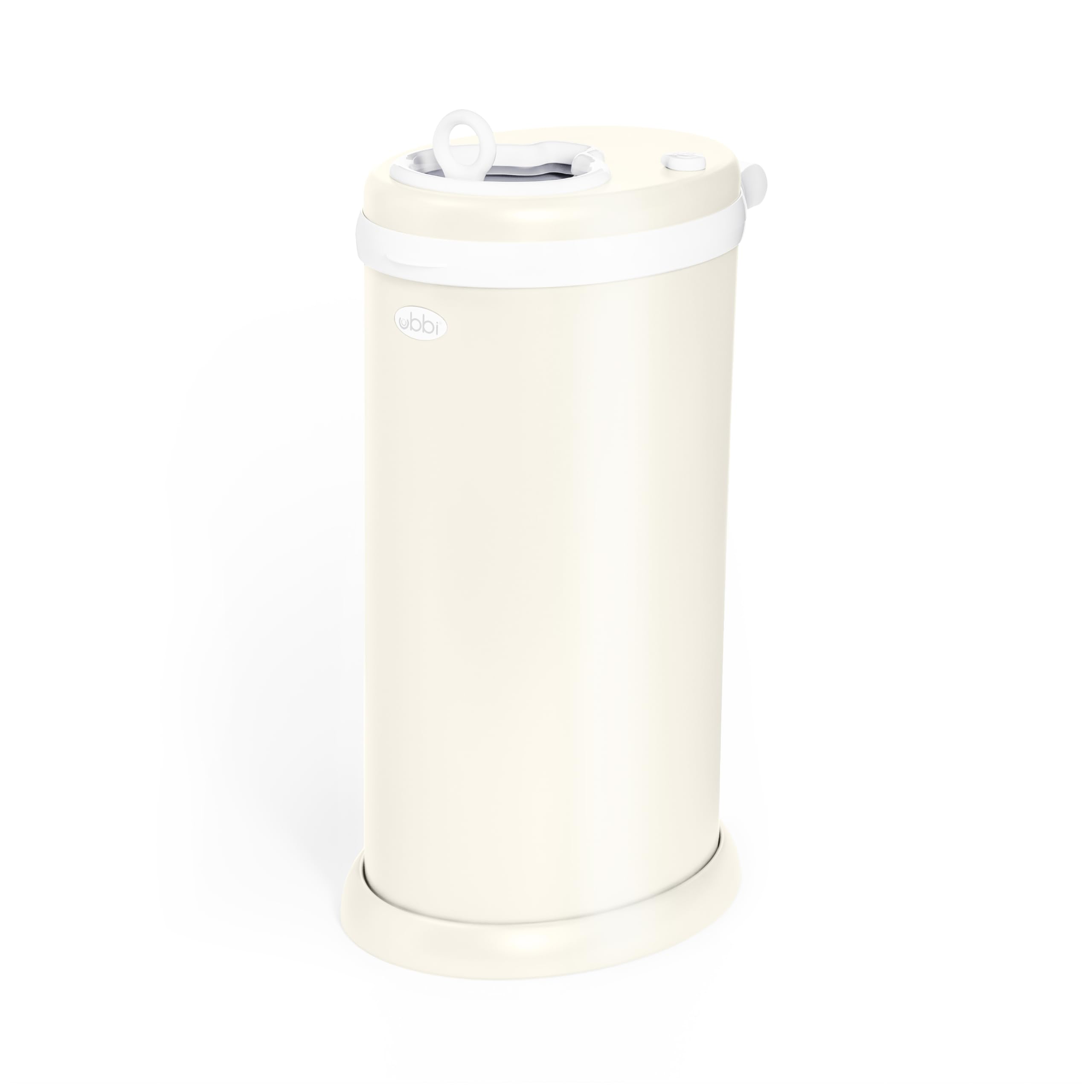 Ubbi Steel Odor Locking Portable Diaper Disposal Bin, No Special Bag Required, Easy to Use, Modern Design, Child Proof Lock, Capacity of 55 Diapers, Matte Ivory-image-48