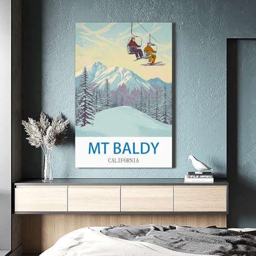 Affiche Mt Baldy California poster rétro déco bureau et chambre - 4