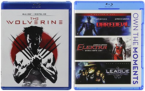 Blu-ray Super Marvel Movie Bundle The Wolverine (Blu-ray + Digital HD) + Daredevil (Director's Cut) / Elektra (Director's Cut) /League Extraordinary Gentleman 4-Movie Set image 2