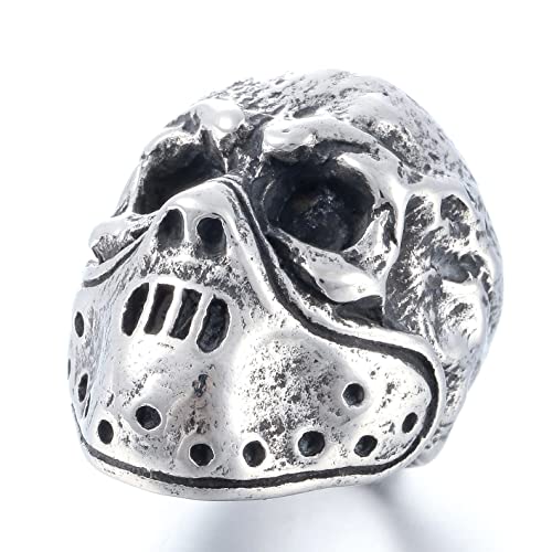 Image of Death Skull Ring for Men Stainless Steel Jewelry Biker Rings Scary Death Ring Skull for Gifts