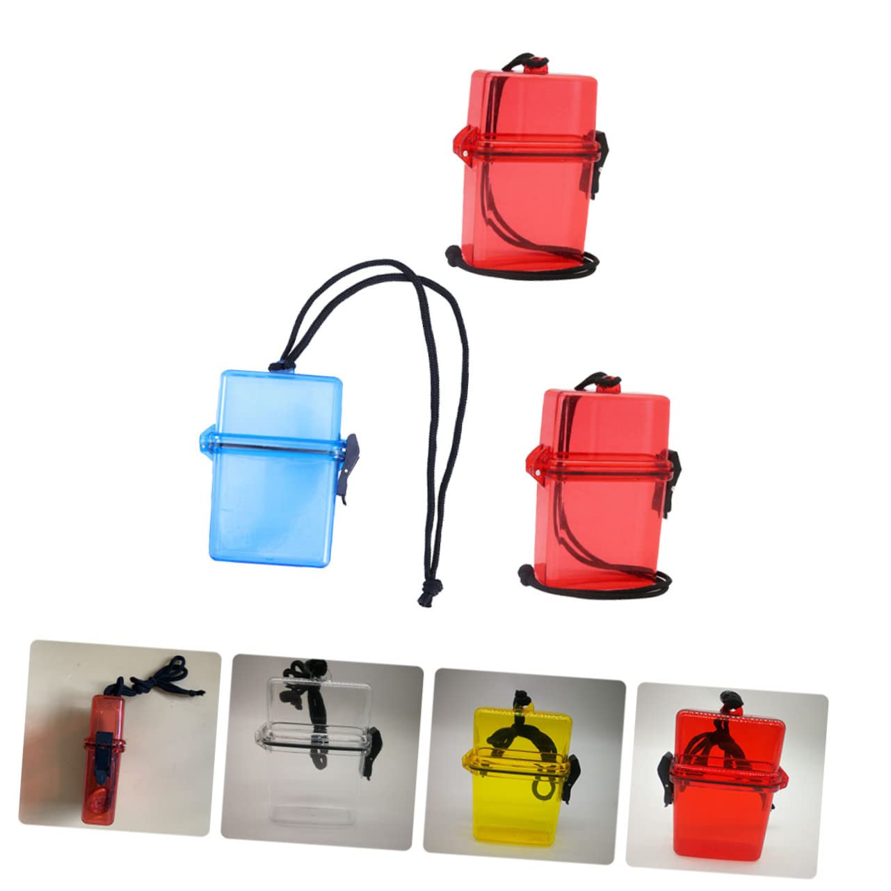 WHAMVOX Survival Box Set 3 Pack Waterproof Diving Sealing Boxes Dry Storage Cases for Medicine Cigarette Earbud Color