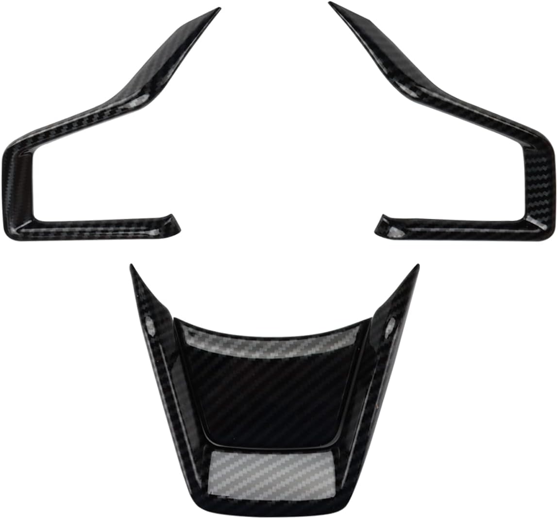 INTGET 4PCS Steering Wheel Stickers for 2018-2022 2023 2024 2025 Subaru Outback Accessories Legacy Crosstrek Forester Ascent Impreza Carbon Fiber Steering Wheel Panel Frame Trim Cover