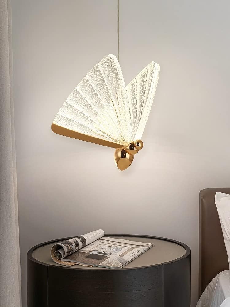 BLISSBELLS 12 Watt LED Pendant Lamp Butterfly Bedside Hanging Pendant Ceiling Lamp- (Warm White + Natural White + Cold White), Gold Pack of 1 (B0CVN8JTT7) Amazon Price History, Amazon Price Tracker