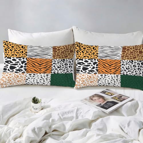 Housse de couette 140 x 200 cm léopard en microfibre de haute densité douce - 4