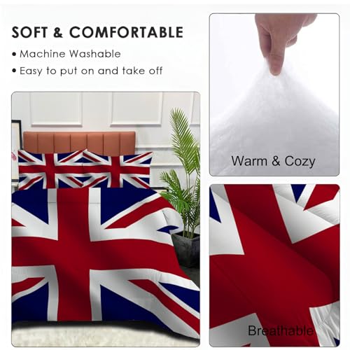 Couette d'été 260x230cm Union Jack en microfibres