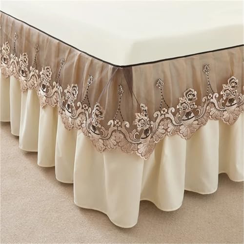 Jupe de lit brossée 180x200cm pour chambre cocooning chic - 5