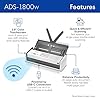 Brother ADS-1800W Wireless Compact Desktop Scanner | Scan Speeds of Up to 30ppm | 2.8" Color Touchscreen