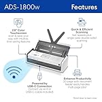 Brother ADS-1800W Wireless Compact Desktop Scanner | Scan Speeds of Up to 30ppm | 2.8" Color Touchscreen - Image 3